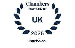 Top Criminal Defence Solicitor Law Firm 2025 Award Highly Ranked in Chambers Legal Directory - Bark & Co Crime Lawyers